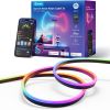 LIGHT STRIP  GOVEE RGBIC NEON ROPE STRIP LIGTH 2S 4M, BLACK, SMART WI-FI LIGHT STRIP, WI-FI + BT, MATTER COMPATIBLE, MULTICOLOR, ZONAL COLOR CONTROL, APP, SHAPE RECOGNITION, NO HUB REQUIRED, FLEXIBLE INSTALLATION, AI LIGHTING BOT