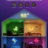 SQUARE LIGHTS  GOVEE SMART MINI PANEL LIGHTS 10 PACK, WI-FI + BT, MULTICOLOR, DIFFUSED RGBIC LIGHT EFFECTS, NO HUB REQUIRED, DIY LIGHTING EFFECTS, FLEXIBLE INSTALLATION, 40 PRESET LIGHTING EFFECTS, CUSTOMIZABLE DESIGN LAYOUT, APP, CONTROL BOX, VOICE CONTR