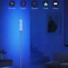 FLOOR LAMP  GOVEE RGBICW CYLINDER FLOOR LAMP, WI-FI + BT, MULTICOLOR + EXTRA WHITE LEDS, MULTIDIRECTIONAL LIGHTING, 360° LIGHTING, 2200K-6500K, 1500 LUMENS, NO HUB REQUIRED, 64 PRESET SCENE MODES, SCHEDULE & TIMER FUNCTIONS, APP, CONTROL BOX, VOICE CONTRO