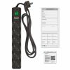 SURGE PROTECTOR SVEN SF-06E-16, 6 SOCKETS, CHILDREN PROTECTION, VARISTOR PROTECTION, NON-FLAMMABLE, 3680W, 5.0M, BLACK
