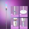 FLOOR LAMP  GOVEE RGBICW CYLINDER FLOOR LAMP, WI-FI + BT, MULTICOLOR + EXTRA WHITE LEDS, MULTIDIRECTIONAL LIGHTING, 360° LIGHTING, 2200K-6500K, 1500 LUMENS, NO HUB REQUIRED, 64 PRESET SCENE MODES, SCHEDULE & TIMER FUNCTIONS, APP, CONTROL BOX, VOICE CONTRO