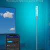 FLOOR LAMP  GOVEE RGBICW CYLINDER FLOOR LAMP, WI-FI + BT, MULTICOLOR + EXTRA WHITE LEDS, MULTIDIRECTIONAL LIGHTING, 360° LIGHTING, 2200K-6500K, 1500 LUMENS, NO HUB REQUIRED, 64 PRESET SCENE MODES, SCHEDULE & TIMER FUNCTIONS, APP, CONTROL BOX, VOICE CONTRO
