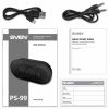 SVEN PS-99, BLUETOOTH WATERPROOF PORTABLE SPEAKER, 10W RMS, DYNAMIC SWITCHABLE RGB BACKLIGHT, WATER PROTECTION (IPX5), TWS, BUILT-IN LITHIUM BATTERY -1800 MAH,  AUX STEREO INPUT