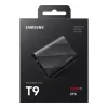 ВНЕШНИЙ ПОРТАТИВНЫЙ SSD НАКОПИТЕЛЬ SAMSUNG T9, 2 ТБ, ЧЁРНЫЙ (MU-PG2T0B/WW)