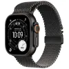 APPLE WATCH ULTRA 3 GPS + CELLULAR, 49MM BLACK TITANIUM CASE WITH NATURAL TITANIUM MILANESE LOOP - S