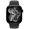 APPLE WATCH SERIES 11 GPS, 42MM JET BLACK ALUMINIUM CASE WITH BLACK SPORT BAND - M/L, MEQU4