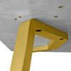 MASĂ FRIDA BETON+GOLDEN LEGS 180X90