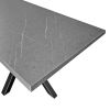 MASĂ DAKOTA MARMURĂ NEAGRĂ 150X80