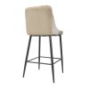 SCAUN BAR CLASIC BEIGE+BLACK LEGS