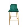 SCAUN DE BAR CLASIC GREEN HLR 56+GOLD LEGS