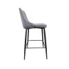 SCAUN DE BAR CLASIC GREY HLR 23 +BLACK LEGS