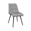 SCAUN CAPELLA CATIFEA LIGHT GREY HLR14+BLACK LEGS