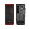 CARCASA DEEPCOOL TESSERACT SW-RD / W/OPSU / SIDE PANEL / 2X 120MM RED LED FAN / ATX / BLACK/RED