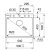 FRANKE MARIS MRG 610-54 WHITE