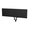ARM FOR 2 MONITORS 17”-34” -  AOC AM420B BLACK, DESK CLAMP/GROMMET, ALUMINUM STRUCTURE, MECHANICAL GAS SPRING SYSTEM, HEIGHT ADJUSTMENT, MAX.LOAD: 2-9KG, TILT: '-90°~+85°, SWIVEL:180°, ROTATION:360°, HIDDEN CABLE MANAGEMENT, VESA 75/100