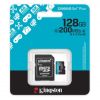 КАРТА ПАМЯТИ MICROSD 128GB KINGSTON CANVAS GO PLUS GEN 4, A2, UP TO 200MB/S, + SD ADAPTER