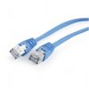 PATCH CORD FTP CAT.5E 1M - BLUE, PP22-1M/B, GEMBIRD, MOLDED STRAIN RELIEF 50U” PLUGS