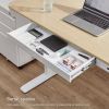 LUMI S08-22D-SW WHITE ELECTRIC SINGLE-MOTOR SIT-STAND DESK WITH DRAWER &