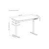 LUMI S08-22D-SW BLACK ELECTRIC SINGLE-MOTOR SIT-STAND DESK WITH DRAWER &