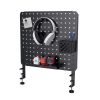 TRUST GXT 724 VESTO METAL PEGBOARD DESK ORGANISER, STEEL, 47X42CM, BLACK