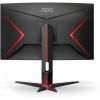 23.8" GAMING MONITOR AOC  C24G2U/BK / 1MS / CURVED / 165HZ / BLACK/RED