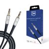 AUDIO CABLU 3MK, ALUMINIU/SILICON, 2XMINI JACK 3.5 MM, 1 M, BLACK