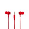 CASTI IN-EAR CU FIR TELLUR BASIC GAMMA, MICROFON,  ROSU