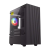 CASE MATX GAMEMAX EDGE, W/O PSU, 0.45MM, 1X120MM FRGB, FRONT MESH, TEMPERED...