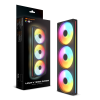 PC CASE FAN COUGAR UNITY360-RB, COOLING KIT, REVERSED 3X120MM ARGB,...