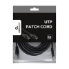 10M, PATCH CORD  BLACK, PP12-10M/BK, CAT.5E, CABLEXPERT, MOLDED STRAIN...