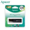 128GB  USB3.1 FLASH DRIVE  APACER "AH25B",  BLACK, MATTE METAL, CLASSIC CAP...