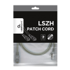 CAT.6A SFTP   1M, GREY, COPPER, PP6A-LSZHCU-1M, CABLEXPERT, LOW SMOKE ZERO...