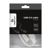 CABLE  TYPE-C / USB3.0, AM/CM, 0.5 M, CABLEXPERT, WHITE, CCP-USB3-AMCM-W-0.5M