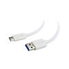 CABLE  TYPE-C / USB3.0, AM/CM, 3.0 M, CABLEXPERT, WHITE, CCP-USB3-AMCM-W-10