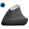 LOGITECH WIRELESS MOUSE MX VERTICAL ADVANCED ERGONOMIC GRAPHITE,  2.4, GHZ AND BLUETOOTH, 4 CUSTOMIZABLE BUTTONS, PRECISION WHEEL, RECHARGEABLE LI-PO