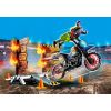 PM70553 STUNT SHOW MOTOCROSS WITH FIERY WALL