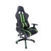 GAMING CHAIR SPACER  SPCH-TRINITY-GRN  BLACK-GREEN, SYNTHETIC PU,120 KG MAX., ADJUSTABLE BACK ANGLE 90°- 135°, ARMRESTS AJUSTABLE, PILLOW-2