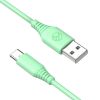 CABLE SILICONE TELLUR USB TO TYPE-C, 3A, 1M, GREEN