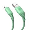 CABLE SILICONE TELLUR USB TO LIGHTNING, 3A, 1M, GREEN