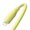 CABLE SILICONE TELLUR USB TO LIGHTNING, 3A, 1M, YELLOW