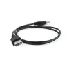 УДЛИНИТЕЛЬ CABLEXPERT CC-USB2-AMAF-75CM/300-BK, USB TYPE-A (M)/USB TYPE-A (F), 0,75М, ЧЁРНЫЙ