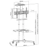МОБИЛЬНАЯ СТОЙКА ДЛЯ ТЕЛЕВИЗОРА REFLECTA TV STAND 70VCE-SHELF, ЧЁРНЫЙ