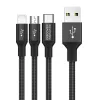 КАБЕЛЬ ДЛЯ ЗАРЯДКИ И СИНХРОНИЗАЦИИ NILLKIN SWIFT, MICRO-USB/TYPE-C/LIGHTNING, USB TYPE-A/MICRO USB, TYPE-C, LIGHTING, 1,5М, ЧЁРНЫЙ