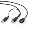 CABLU DE COMUNICATIE CABLEXPERT CCP-USB22-AMAF-6, 2AM/AF/USB TYPE-A (F), 1,8M, NEGRU