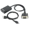 CONVERTOR VIDEO/AUDIO CABLEXPERT A-VGA-HDMI-01, VGA D-SUB + 3.5 MM JACK - HDMI (F), 0,15M, NEGRU