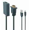CONVERTOR VIDEO/AUDIO CABLEXPERT A-VGA-HDMI-01, VGA D-SUB + 3.5 MM JACK - HDMI (F), 0,15M, NEGRU