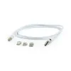 CABLU INCARCARE SI SINCRONIZARE CABLEXPERT CC-USB2-AMUCMM-1M, USB TYPE-A/MICRO USB, TYPE-C, LIGHTING, 1M, ARGINTIU