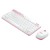 SET TASTATURA + MOUSE LOGITECH MK240, FARA FIR, ALB/ROSU