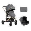 CARUCIOR 3-IN-1 KIKKA BOO AMAIA, GRI INCHIS