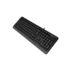 TASTATURA A4TECH FK10, CU FIR, NEGRU/GRI